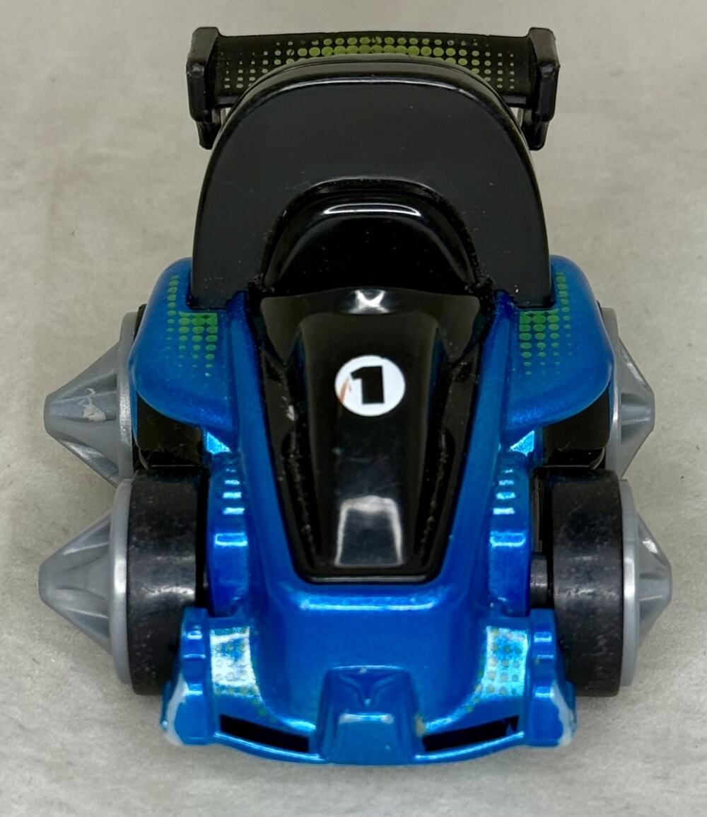 2012 Fisher-Price Rev N' Go Stunt Car Blue X5850 Ages 3-7 Action Stunts